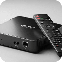 MaxiTV set-top box paired with its remote control